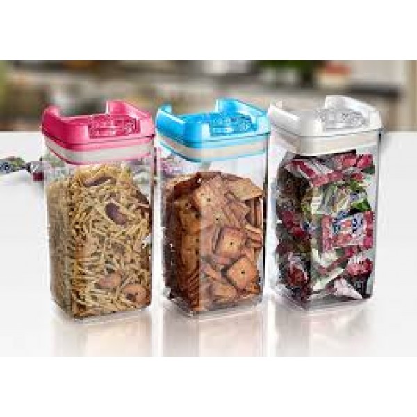 MULTIPURPOSE AIR-TIGHT CONTAINERS WITH EASY LOCK LID (SET OF 3)